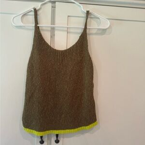 Pilcro Ribbed Crop Tank Top